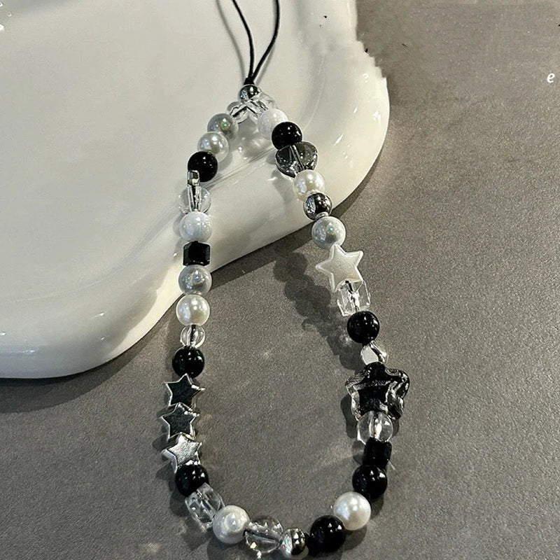 Star Pearl Beaded Phone Strap Charm Chain