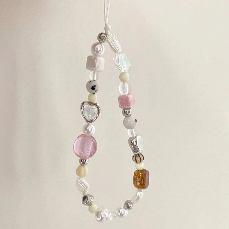 Star Pearl Beaded Phone Strap Charm Chain