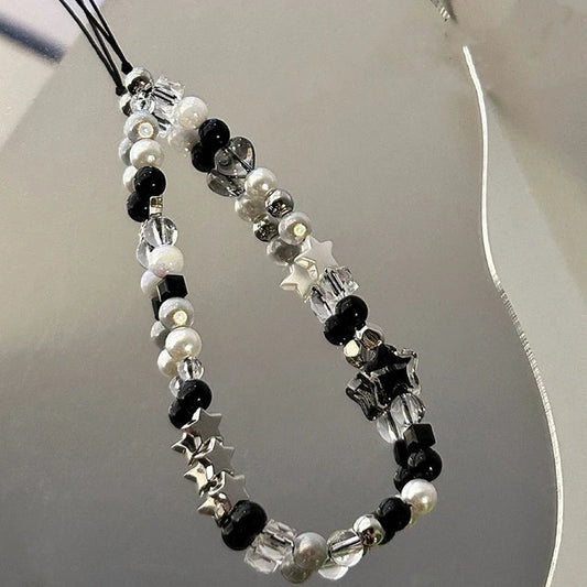 Star Pearl Beaded Phone Strap Charm Chain